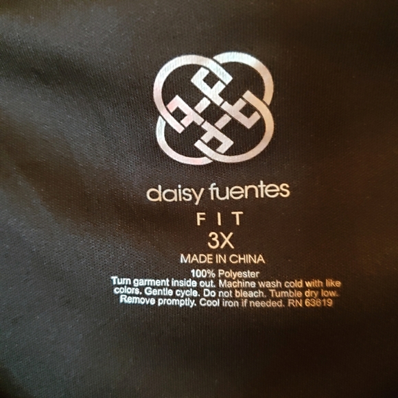 Daisy Fuentes Fit Top Black Cap Sleeve Activewear Tee Plus Size 3X NWT - Picture 4 of 10